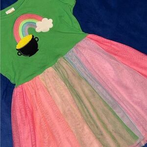 Gymboree Pot of Gold Rainbow Tulle Dress
